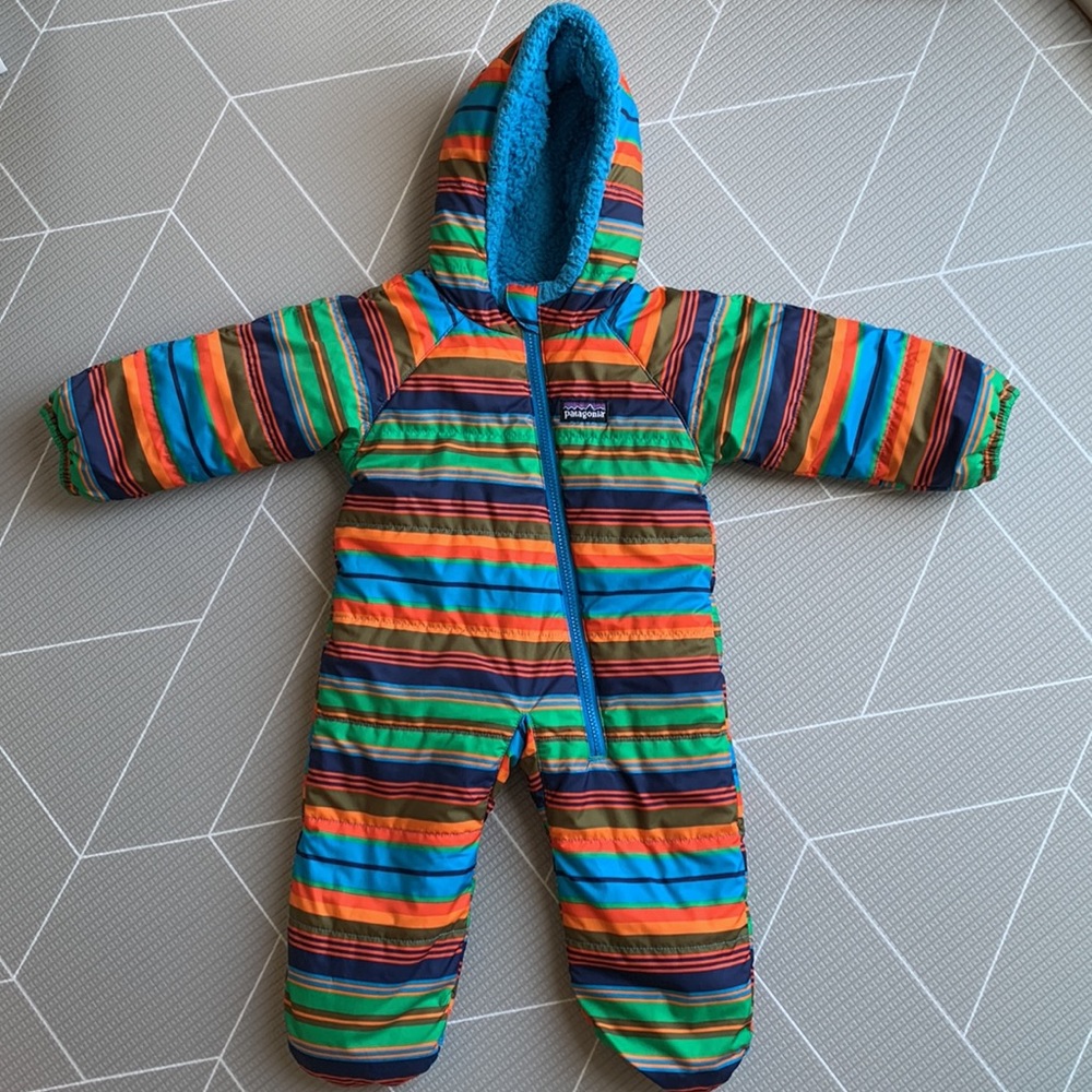 Patagonia Multicolor Striped snowsuit or bunting suit